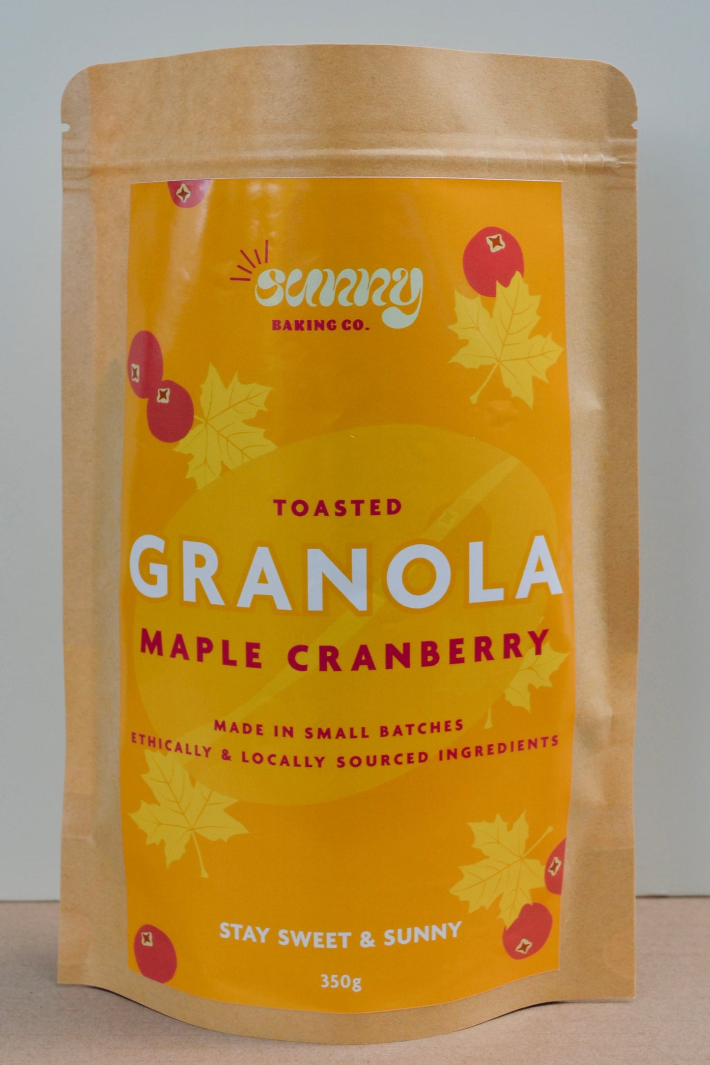 Maple Cranberry Toasted Granola
